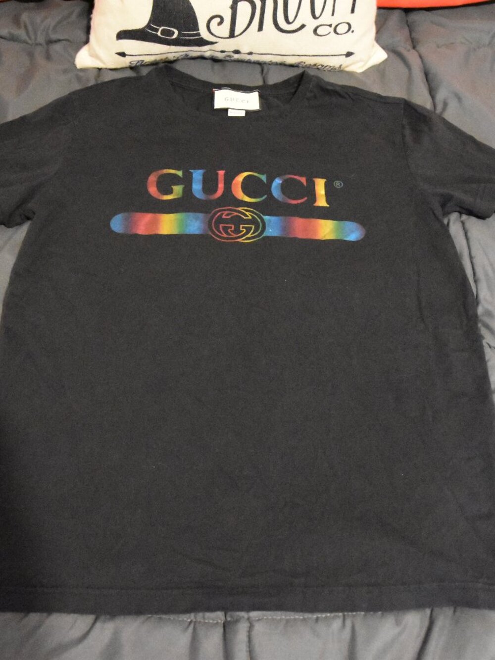 Gucci Rainbow Print Tee‎ Shirt Size M - Made in Italy